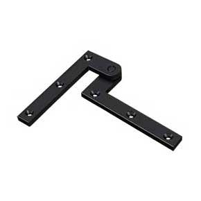 Deltana [PH40U19] Solid Brass Door Pivot Hinge - Paint Black Finish - Pair - 4 3/8" L