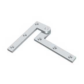 Deltana [PH40U26] Solid Brass Door Pivot Hinge - Polished Chrome Finish - Pair - 4 3/8" L