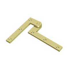Deltana [PH40U3] Solid Brass Door Pivot Hinge - Polished Brass Finish - Pair - 4 3/8&quot; L