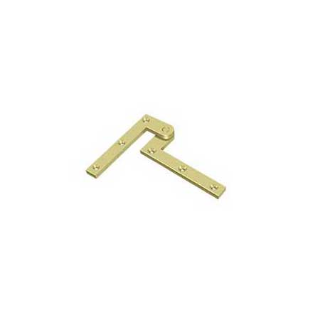 Deltana [PH40U3] Solid Brass Door Pivot Hinge - Polished Brass Finish - Pair - 4 3/8&quot; L