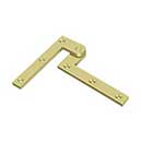 Deltana [PH40U3] Solid Brass Door Pivot Hinge - Polished Brass Finish - Pair - 4 3/8" L