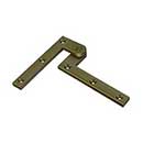 Deltana [PH40U5] Solid Brass Door Pivot Hinge - Antique Brass Finish - Pair - 4 3/8" L