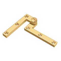 Deltana [PH60CR003] Solid Brass Door Pivot Hinge - Heavy Duty - Polished Brass (PVD) Finish - Pair - 4 3/8&quot; L