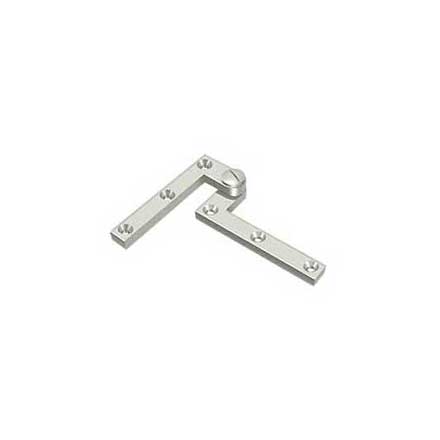 Deltana [PH60U14] Solid Brass Door Pivot Hinge - Heavy Duty - Polished Nickel Finish - Pair - 4 3/8&quot; L