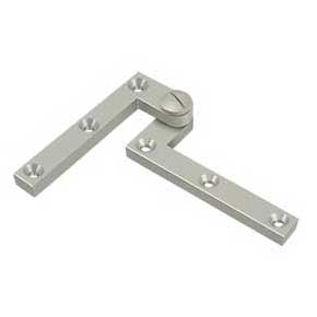 Deltana [PH60U15] Solid Brass Door Pivot Hinge - Heavy Duty - Brushed Nickel Finish - Pair - 4 3/8" L