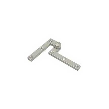 Deltana [PH60U15] Solid Brass Door Pivot Hinge - Heavy Duty - Brushed Nickel Finish - Pair - 4 3/8&quot; L