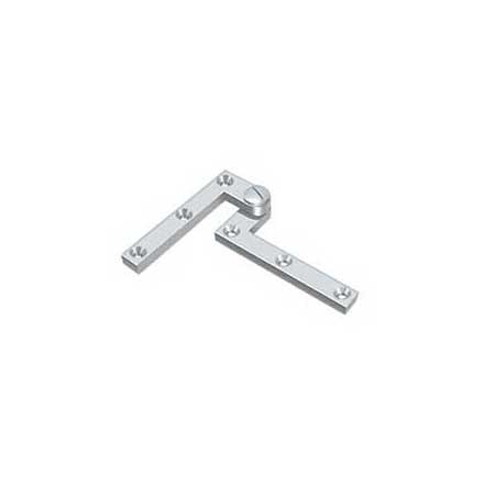 Deltana [PH60U26] Solid Brass Door Pivot Hinge - Heavy Duty - Polished Chrome Finish - Pair - 4 3/8" L