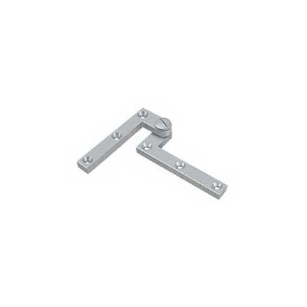 Deltana [PH60U26D] Solid Brass Door Pivot Hinge - Heavy Duty - Brushed Chrome Finish - Pair - 4 3/8" L