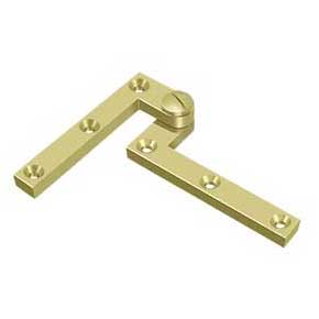 Deltana [PH60U3] Solid Brass Door Pivot Hinge - Heavy Duty - Polished Brass Finish - Pair - 4 3/8" L