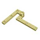 Deltana [PH60U3] Solid Brass Door Pivot Hinge - Heavy Duty - Polished Brass Finish - Pair - 4 3/8" L