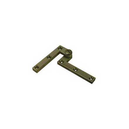 Deltana [PH60U5] Solid Brass Door Pivot Hinge - Heavy Duty - Antique Brass Finish - Pair - 4 3/8&quot; L