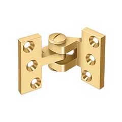 Deltana [SBIH2510CR003] Solid Brass Door Pivot Hinge - Intermediate - Polished Brass (PVD) Finish - Pair - 2 1/2&quot; L