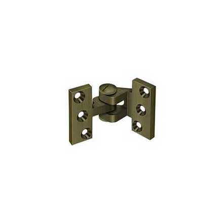 Deltana [SBIH2510U5] Solid Brass Door Pivot Hinge - Intermediate - Antique Brass Finish - Pair - 2 1/2&quot; L