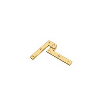 Deltana [PH35CR003] Solid Brass Door Pivot Hinge - Polished Brass (PVD) Finish - Pair - 3 7/8" L