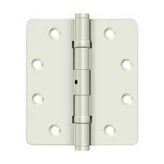 Deltana [DSB4540NBW] Solid Brass Door Butt Hinge - Wide Throw - Square Corner - Ball Bearing - Non-Removable Pin - White Finish - Pair - 4 1/2&quot; H x 4&quot; W