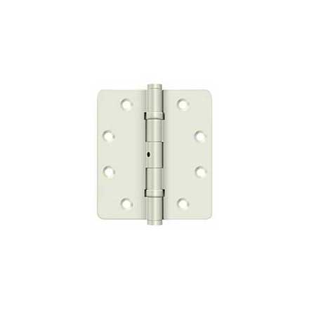 Deltana [DSB4540NBW] Solid Brass Door Butt Hinge - Wide Throw - Square Corner - Ball Bearing - Non-Removable Pin - White Finish - Pair - 4 1/2&quot; H x 4&quot; W