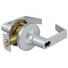 Deltana [CL500FRCNC-26D] Commercial Door Lever - Grade 1 - Entry - IC Core - Clarendon Lever - Brushed Chrome Finish