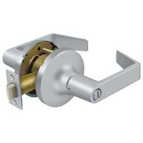 Deltana [CL502FLC-26D] Commercial Door Lever - Grade 1 - Privacy - Clarendon Lever - Brushed Chrome Finish