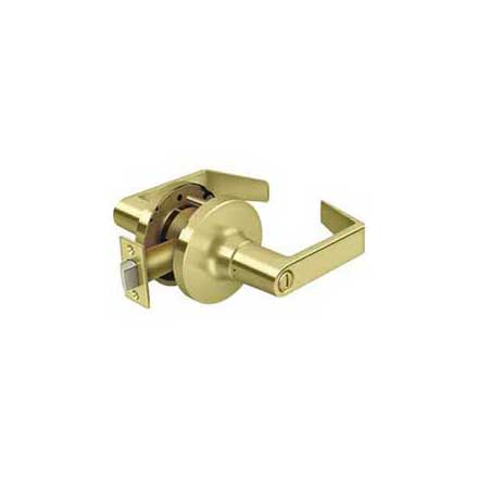 Deltana [CL502FLC-3] Commercial Door Lever - Grade 1 - Privacy - Clarendon Lever - Polished Brass Finish