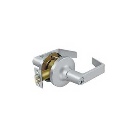 Deltana [CL504FLC-26D] Commercial Door Lever - Grade 1 - Storeroom - Clarendon Lever - Brushed Chrome Finish