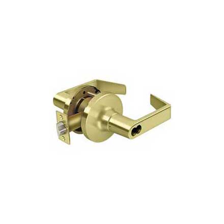 Deltana [CL509FRCNC-3] Commercial Door Lever - Grade 1 - Classroom - IC Core - Clarendon Lever - Polished Brass Finish