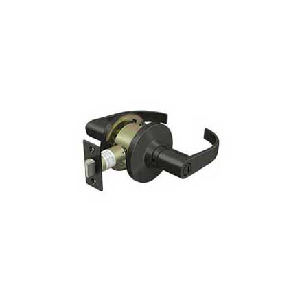 Deltana [CL402EL-10B] Commercial Door Lever - Grade 2 - Privacy - Light Duty - Curved Lever - Oil Rubbed Bronze Finish