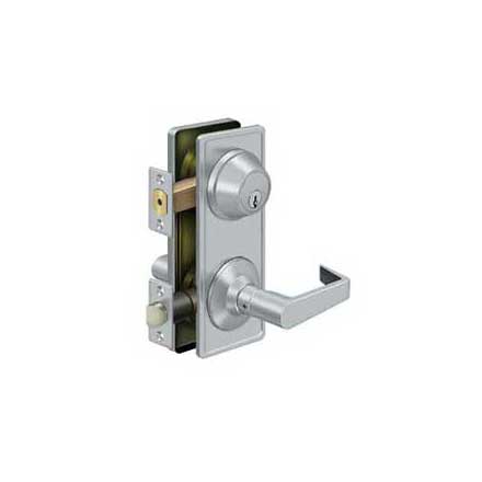 Deltana [CL308ILC-26D] Commercial Door Interconnected Lever Lock - Grade 2 - Passage - Clarendon Lever - Brushed Chrome Finish