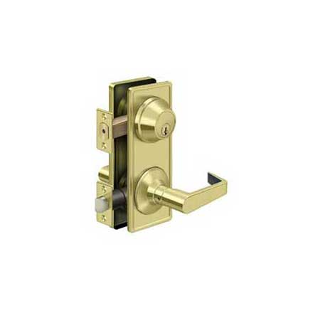 Deltana [CL308ILC-3] Commercial Door Interconnected Lever Lock - Grade 2 - Passage - Clarendon Lever - Polished Brass Finish