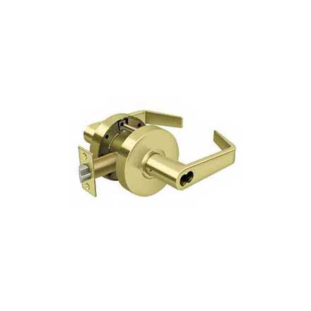 Deltana [CL500ECCNC-3] Commercial Door Lever - Grade 2 - Entry - IC Core - Clarendon Lever - Polished Brass Finish