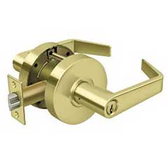 Deltana [CL500EVC-3] Commercial Door Lever - Grade 2 - Entry - Clarendon Lever - Polished Brass Finish