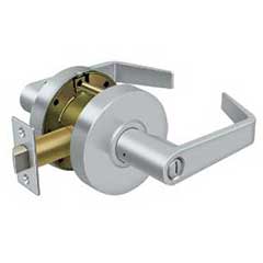 Deltana [CL502EVC-26D] Commercial Door Lever - Grade 2 - Privacy - Clarendon Lever - Brushed Chrome Finish
