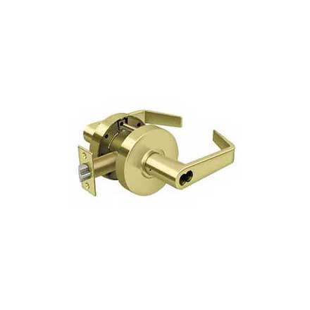 Deltana [CL509ECCNC-3] Commercial Door Lever - Grade 2 - Classroom - IC Core - Clarendon Lever - Polished Brass Finish