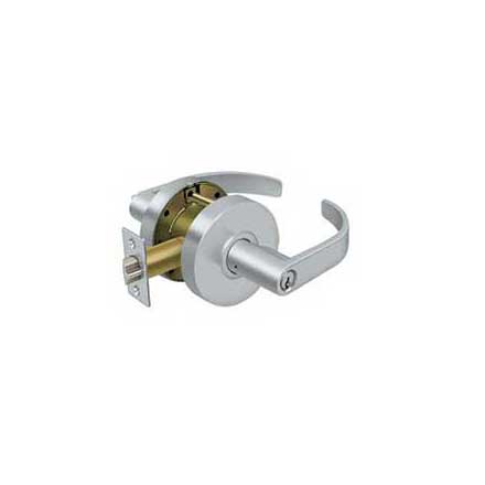 Deltana [CL600EVC-26D] Commercial Door Lever - Grade 2 - Entry - Curved Lever - Brushed Chrome Finish