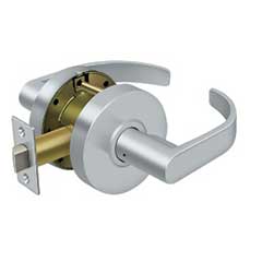 Deltana [CL601EVC-26D] Commercial Door Lever - Grade 2 - Passage - Curved Lever - Brushed Chrome Finish