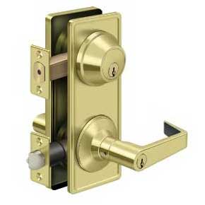 Deltana [CL300ILC-3] Commercial Door Interconnected Lever Lock - Grade 2 - Entry - Clarendon Lever - Polished Brass Finish
