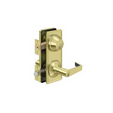 Deltana [CL300ILC-3] Commercial Door Interconnected Lever Lock - Grade 2 - Entry - Clarendon Lever - Polished Brass Finish