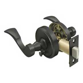 Deltana [PRLLR2U10B-RH] Solid Brass Door Lever - Privacy - Right Hand - Oil Rubbed Bronze Finish