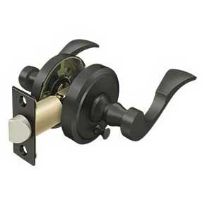 Deltana [PRLLR2U10B-LH] Solid Brass Door Lever - Privacy - Left Hand - Oil Rubbed Bronze Finish