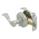 Deltana [PRLLR2U15-RH] Solid Brass Door Lever - Lacovia Series - Privacy - Right Hand - Brushed Nickel Finish