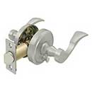 Deltana [PRLLR2U15-LH] Solid Brass Door Lever - Lacovia Series - Privacy - Left Hand - Brushed Nickel Finish