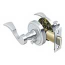 Deltana [PRLLR2U26-RH] Solid Brass Door Lever - Lacovia Series - Privacy - Right Hand - Polished Chrome Finish