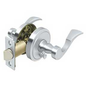 Deltana [PRLLR2U26-LH] Solid Brass Door Lever - Privacy - Left Hand - Polished Chrome Finish
