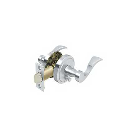 Deltana [PRLLR2U26-LH] Solid Brass Door Lever - Lacovia Series - Privacy - Left Hand - Polished Chrome Finish