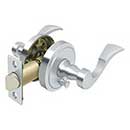 Deltana [PRLLR2U26-LH] Solid Brass Door Lever - Lacovia Series - Privacy - Left Hand - Polished Chrome Finish