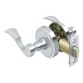 Deltana [PRLLR3U26] Solid Brass Door Lever - Passage - Polished Chrome Finish