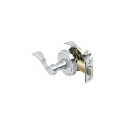 Deltana [PRLLR3U26] Solid Brass Door Lever - Lacovia Series - Passage - Polished Chrome Finish