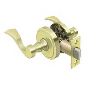 Deltana [PRLLR3U3] Solid Brass Door Lever - Passage - Polished Brass Finish