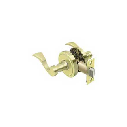 Deltana [PRLLR3U3] Solid Brass Door Lever - Lacovia Series - Passage - Polished Brass Finish