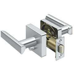 Deltana [ZLLS2U26-RH] Die Cast Zinc Door Lever - Livingston Series - Privacy - Right Hand - Polished Chrome Finish
