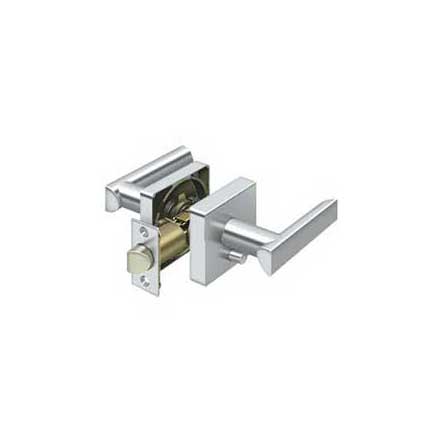 Deltana [ZLLS2U26-LH] Die Cast Zinc Door Lever - Livingston Series - Privacy - Left Hand - Polished Chrome Finish